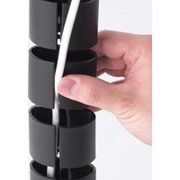 昇降デスク用ケーブルカバー(クランプ式・ブラック・ケーブルカバー・配線カバー・昇降デスク用・137cm) 200-CA039 1個（直送品）