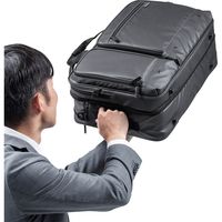 サンワダイレクト 3WAYビジネスバッグ（大容量28L・リュック/ショルダー対応・耐水生地・USB充電対応） 200-BAG151BK 1個（直送品）