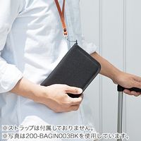 サンワダイレクト パスポートケース(トラベルオーガナイザー・11ポケット・航空券対応・Mサイズ・グレー) 200-BAGIN003GY 1個（直送品）