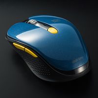 サンワダイレクト ワイヤレスマウス（IRセンサー・色落ちしない・静音ボタン・左右対称・DPI切替・戻る・進むボタン・手汗） 400-MA118BL（直送品）