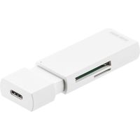 サンワダイレクト USB Type-Cカードリーダー（カードリーダー・SD・microSD・USBハブ・スライドキャップ） 1個（直送品）