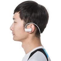 サンワダイレクト Bluetoothイヤホン　マイク搭載（Bluetooth5.0・IPX5防水・軽量・ホワイト） 400-BTSH012W 1個（直送品）