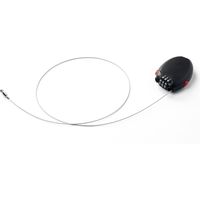 サンワダイレクト カバン盗難防止ワイヤーロック（巻き取り式・ダイヤル錠） 200-SL042BK 1個（直送品）