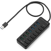 USBハブ　USB3.2Gen1　USB3.2Gen1×7　USBポート　400-HUB067BK　サンワサプライ　1個（直送品）