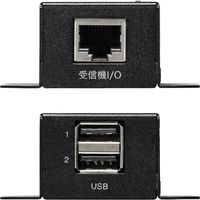 サンワダイレクト USBエクステンダー（USB延長・最大50m・USB2.0・USB2ポート・LANケーブル使用・テザー撮影） 1個（直送品）