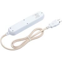 サンワダイレクト 電源タップ（USB充電・最大3.9A・おしゃれコード採用・ファブリック こたつコード使用・1m・ライトブラウン） 1個（直送品）