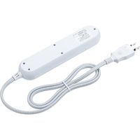 サンワダイレクト 電源タップ（USB充電・最大3.9A・おしゃれコード採用・ファブリック こたつコード使用・1m・ライトグレー） 1個（直送品）