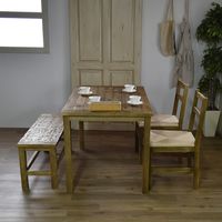 B.Bファニシング LAGOL ダイニングテーブル 幅1220×奥行747×高さ730mm オールドパイン LADT-122 1台（直送品）