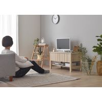 佐藤産業 KILIGS（キリグス） テレビボード 幅800×奥行410×高さ450mm オークホワイト KL45-80L IV 1台（直送品）