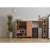 佐藤産業 LAFIKA（ラフィカ） レンジボード ロータイプ 幅854×奥行400×高さ900mm ナチュラル LF90-90L NA 1台（直送品）