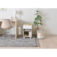 佐藤産業 HELM（ヘルム） サイドラック 幅350×奥行550×高さ538mm オークホワイト HMK50-35SR IV 1台（直送品）