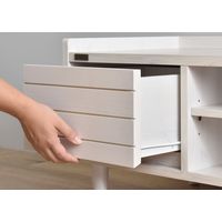 佐藤産業 TWICE（トワイス） テレビ台 ローボード 幅1200×奥行398×高さ372mm ホワイト TW37-120L WH 1台（直送品）