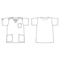フォーク PANTONE(パントン) スクラブ（男女兼用） チャコールグレー 4L 7000SC 1枚（直送品）