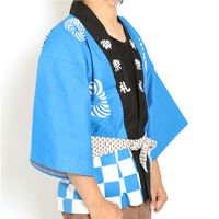 服部 お祭はっぴ 市松柄 大人用 Lサイズ hana-a-L 1着