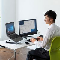 サンワサプライ ノートパソコンスタンド スタンディング対応 アルミ製 CR-39 1台（直送品）