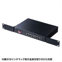 サンワサプライ 長距離伝送・ギガビット対応PoEスイッチングハブ 8ポート PoE+対応 LAN-GIGAPOE81（直送品）