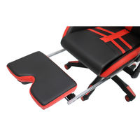 【軒先渡し】ヤマソロ　Monza　オフィスチェア レーシングバケットシート オットマン クッション付 レッド 1脚（直送品）