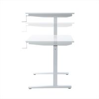 サンワサプライ 手動昇降ミーティングデスク ハイテーブル 幅1400×奥行700×高さ715～1125mm ホワイト ERD-SH14070WN 1台（直送品）