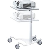 サンワサプライ プロジェクター台 短焦点プロジェクター対応 幅475×奥行540×高さ530～730mm ホワイト PR-10N 1台（直送品）