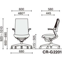【組立設置込】コクヨ M4 オフィスチェア 固定肘 樹脂脚 PU巻きキャスター ブラック/ブラック CR-G2201F6BGGE6-V 1脚（直送品）