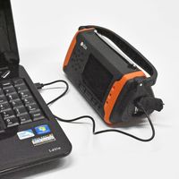 【ラジオ】クマザキエイム　手回し　ソーラー蓄電ラジオ　チャージオ　ラムダ　SL-091　1台