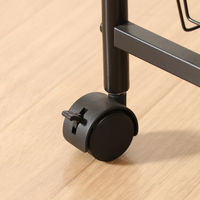 不二貿易 キッチンワゴン FBC-01-1 幅450×奥行355×高さ695mm ブラック/ブラウン 15420 1台（直送品）