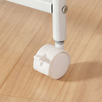 不二貿易 キッチンワゴン FBC-01-1 幅450×奥行355×高さ695mm ホワイト/ナチュラル 15421 1台（直送品）