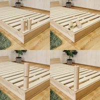 後藤家具物産 スノコベッド 棚付き 継脚タイプ 高さ3段階調整 幅970×奥行2050×高さ550mm ナチュラル BF-CL 1台（直送品）