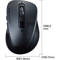 ワイヤレスマウス　無線　Bluetooth　静音　5ボタン　小型サイズ　ブルーLED　MA-BTBL155BK　サンワサプライ　1個（直送品）