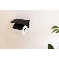 【軒先渡し】ヤマソロ Blan トイレットペーパーホルダー 1連 幅180×奥行100×高さ93mm ブラック 41-037 1台（直送品）