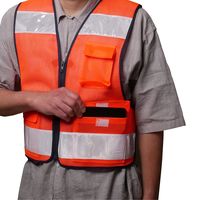 【安全ベスト】 小野商事 エースグローブ パトロールベスト 7cm幅 オレンジ No90853 1着