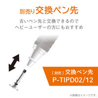 タッチペン スタイラスペン ディスクタイプ スタンダード クリップ付 12本入り P-TPD02BK/12 エレコム 1個