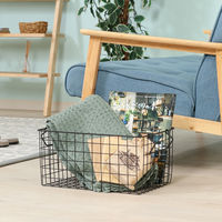 不二貿易 スタッキングワイヤーバスケット BK 37x26x18 26680 1個