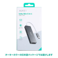 USBハブ （USB HUB） Type-C対応/5in1 Unity Slim series CB-C72-GY 1個 AUKEY
