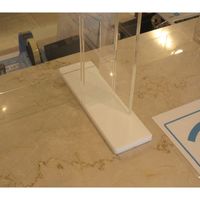 エージ 飛沫フェンスガード60 幅620×奥行200×高さ710mm クリア/ホワイト AG-CRN60-CL （飛沫防止・飛沫対策）1台（直送品）