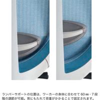 【組立設置込】イトーキ アクトチェア EXハイバック メッシュ ランバー付 固定肘 樹脂脚 ウレタンキャスター ハンガー付 灰×アイビーグリーン 1脚（直送品）