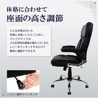 Netforce ブレイズ オフィスチェア エグゼクティブチェア ハイバック ブラック NF-BLAZE-2-AW 1脚（直送品）