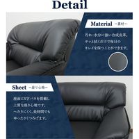 Netforce ヴェルコム 応接椅子 応接ソファ 2人掛 幅1280mm  ブラック VEL-2-AW 1台（直送品）