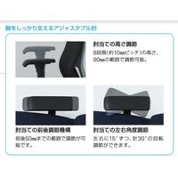 【設置込】イトーキ エピオスチェア 背メッシュ EXハイバック 可動肘 ロッキングレンジ調節 ナイロンキャスター 黒×ラズベリーレッド×ブラック 1脚（直送品）