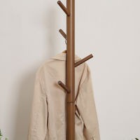 不二貿易 超極太ポールハンガー LOG 幅510×奥行440×高さ1510mm ブラウン　 10786 1本（直送品）