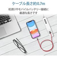 エレコム Lightningケーブル/高耐久/0.7m/レッド MPA-UALS07RD 1個
