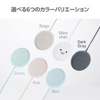 エレコム Qi規格対応ワイヤレス充電器/5W/卓上/ケーブル一体/1m/ダークグレー W-QA25DGY 1個