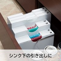 伊勢藤 ゴミ袋＆保存袋用ホルダー M ホワイト マグネット付 1セット（3個） キッチン収納