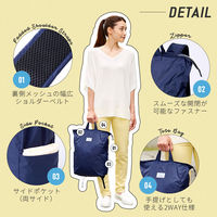 アイメディア 手の平サイズに畳めるリュック ネイビー 1009460 1個（直送品）