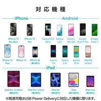 USB充電器 PD 20W USB-C×1 タイプC ケーブル付属 1.5m 白 MPA-ACCP7620WH エレコム 1個