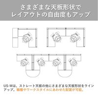 【組立設置込】プラス US 片袖机 幅1000×奥行600×高さ720ｍｍ ウォルナット×ブラック UR-106WD-3 PW/SBK 1台（直送品）