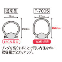 リヒトラブ CUBE FIZZ リングファイル<ツイストリング スマートスリム> ベージュ F7005-16 1セット(1箱(10冊入×3)