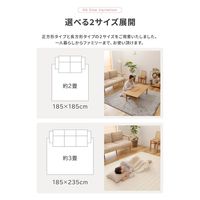 AQUA モフア プレミアムマイクロファイバー キルトラグ 1850×1850mm アイボリー 22055108 1枚（直送品）