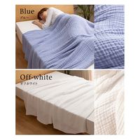 AQUA やわらかい くしゅくしゅガーゼケット 綿100% 1400×1900mm グレー 41420113 1枚（直送品）