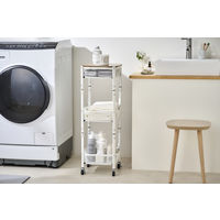 アイリスオーヤマ 折り畳み出来るマルチワゴン 3段 ホワイト 収納カート ランドリー/キッチンワゴン MUW-S3 1台